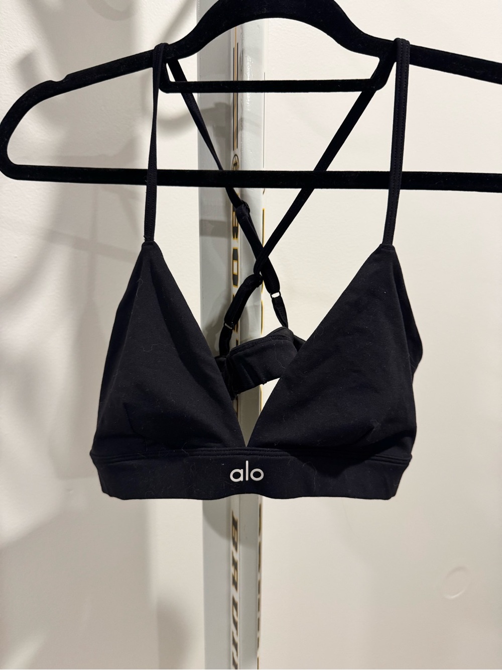 ALO Yoga Black Strappy Triangle Sports Bra